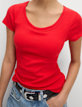 Cotton Rich Slim Fit Secret Support Top