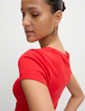Cotton Rich Slim Fit Secret Support Top