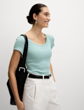 Cotton Rich Slim Fit Secret Support Top