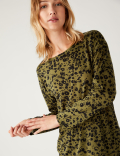 Printed Relaxed Longline Top
