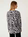 Printed Relaxed Longline Top