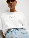 Pure Cotton Textured Regular Fit T-Shirt