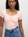 Sweetheart Neck Slim Top