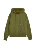 Cotton Rich Borg Lined Zip Up Hoodie