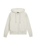 Cotton Rich Borg Lined Zip Up Hoodie