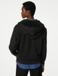 Cotton Rich Borg Lined Zip Up Hoodie