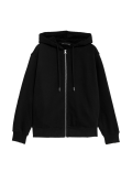 Cotton Rich Borg Lined Zip Up Hoodie