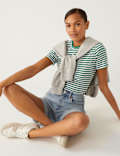 Cotton Rich Striped Slim Fit T-Shirt
