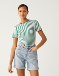 Cotton Rich Striped Slim Fit T-Shirt