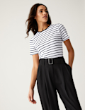 Cotton Rich Striped Slim Fit T-Shirt