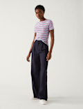 Cotton Rich Striped Slim Fit T-Shirt