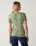 Cotton Rich Printed Slim Fit T-Shirt