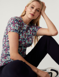 Cotton Rich Printed Slim Fit T-Shirt