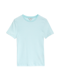 Pure Cotton Striped Slim Fit T-Shirt