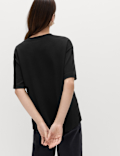 Pure Cotton Crew Neck Oversized T-Shirt