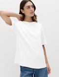 Pure Cotton Crew Neck Oversized T-Shirt