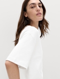 Pure Cotton Crew Neck Oversized T-Shirt