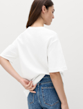 Pure Cotton Crew Neck Oversized T-Shirt