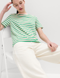 Pure Cotton Striped Everyday Fit T-Shirt