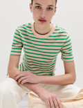 Pure Cotton Striped Everyday Fit T-Shirt