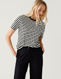 Pure Cotton Striped Everyday Fit T-Shirt
