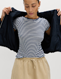 Pure Cotton Short Sleeve Scoop Back T-Shirt