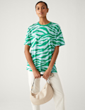 Pure Cotton Printed Oversized T-Shirt