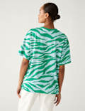 Pure Cotton Printed Oversized T-Shirt