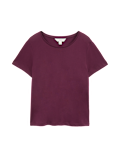 Pure Cotton Crew Neck T-Shirt