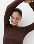 Cotton Rich Ribbed Regular Fit Top
