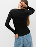 Cotton Rich Ribbed Regular Fit Top