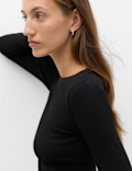 Cotton Rich Ribbed Regular Fit Top