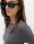 Cotton Rich Premium Slash Neck Top