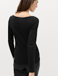 Cotton Rich Premium Slash Neck Top