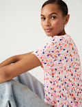 Printed Crew Neck Relaxed T-Shirt