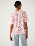 Printed Crew Neck Relaxed T-Shirt