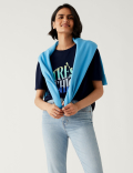 Printed Crew Neck Relaxed T-Shirt
