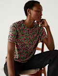 Printed Crew Neck Relaxed T-Shirt