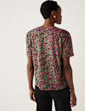 Printed Crew Neck Relaxed T-Shirt