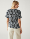 Printed Crew Neck Relaxed T-Shirt