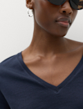 Pure Cotton V-Neck T-Shirt