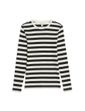 Cotton Rich Striped Ribbed Top