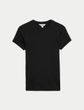 Cotton Rich Ribbed Slim Fit T-Shirt