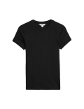 Cotton Rich Ribbed Slim Fit T-Shirt
