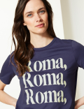 Pure Cotton Roma Straight Fit T-shirt