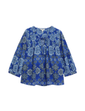 Pure Cotton Printed V-Neck Blouse