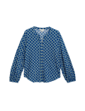 Cotton Rich Printed Button Through Blouse