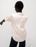 Pure Lyocell Collared Button Through Shirt