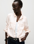 Pure Lyocell Collared Button Through Shirt