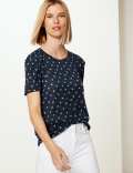 Relaxed Fit Floral Print T-Shirt